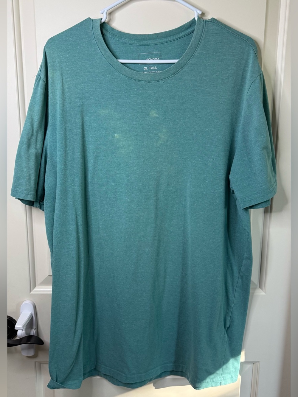 Men's Teal Crewneck Short Sleeve Shirt - XL Tall